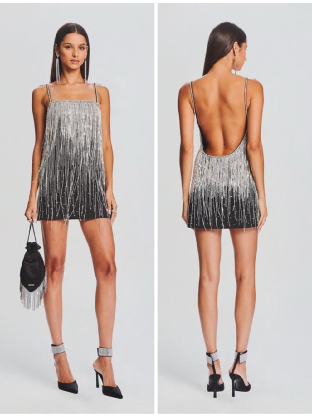 Retrofete Juliette Embellished Fringe Dress Size Small (S) $2595